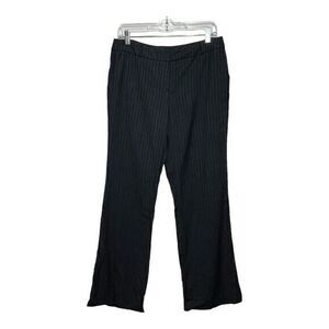 New‎ York & Company Dress Pants Size 8 Blue Black Pinstriped Bootcut Pockets